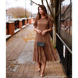 BB Dakota Midi Dress Brown And Black